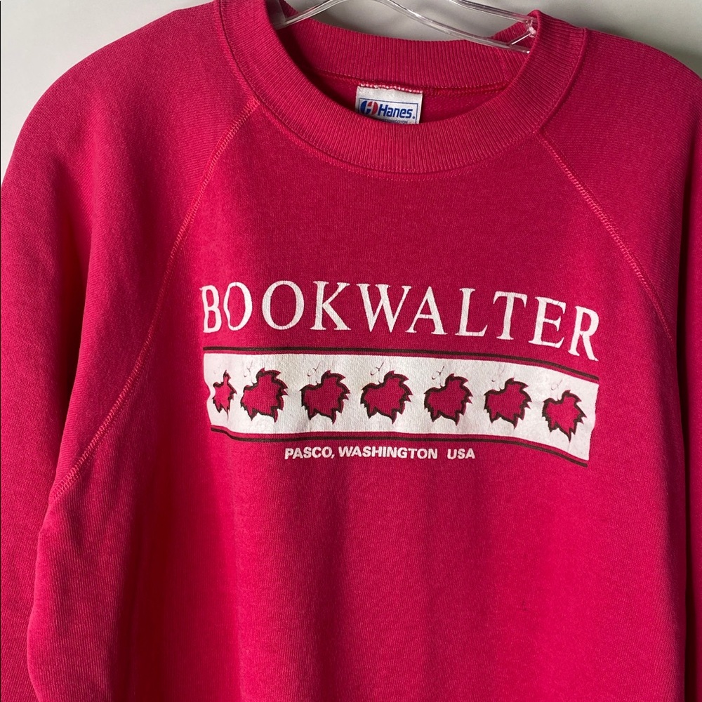 Hanes Pink Bookwalter Leaf Sweatshirt Women’s Size Large - 845